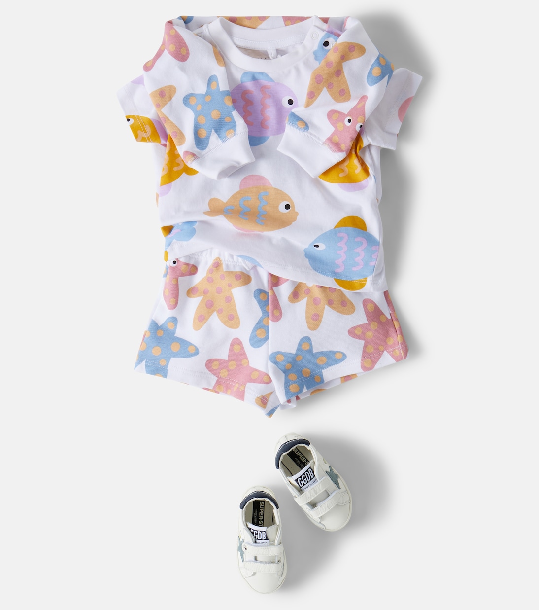 سويت شيرت لمولود جديد من القطن الجيرسيه بطبعات | Stella McCartney Kids