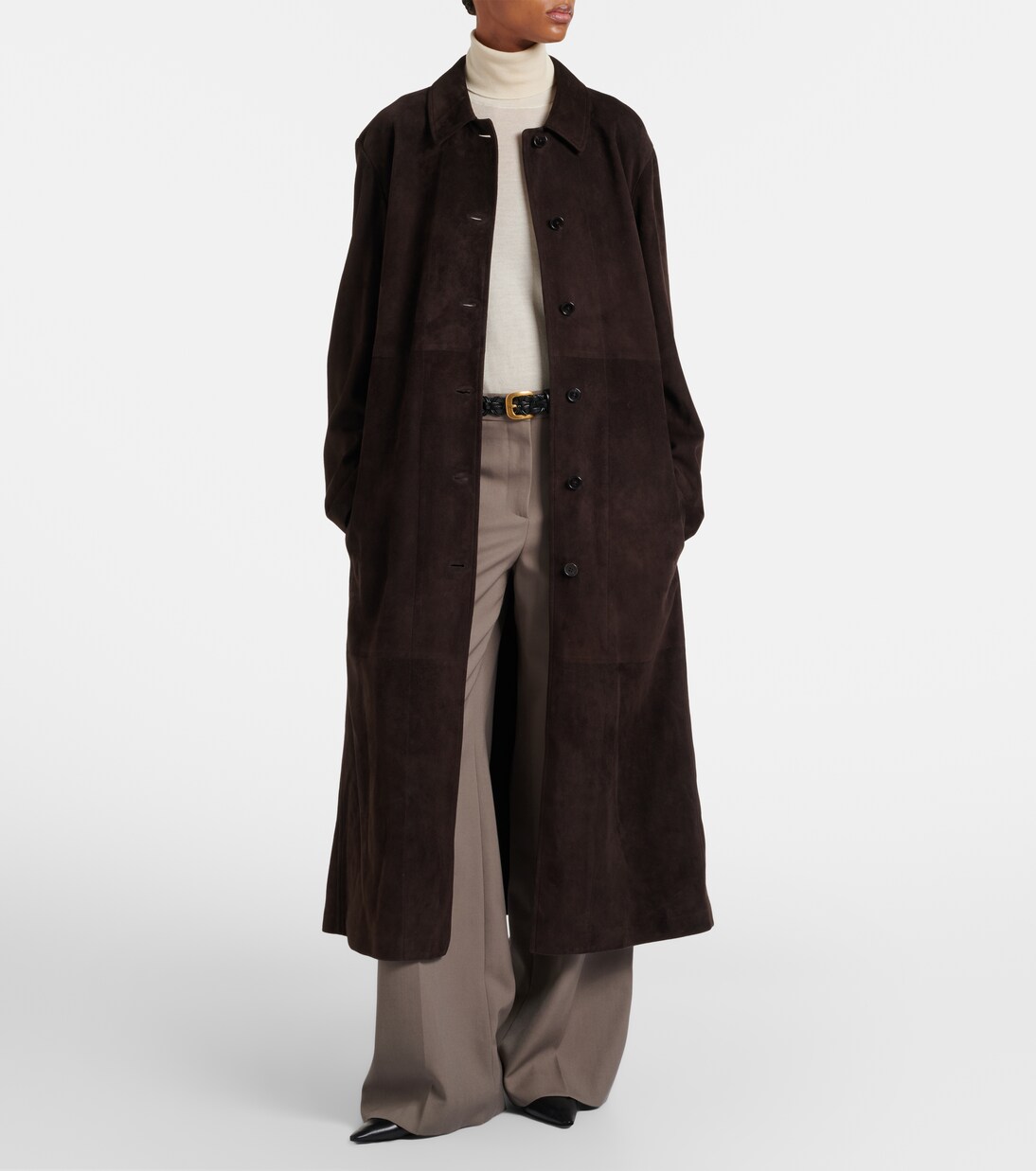 Mantel Kendra aus Veloursleder | The Row