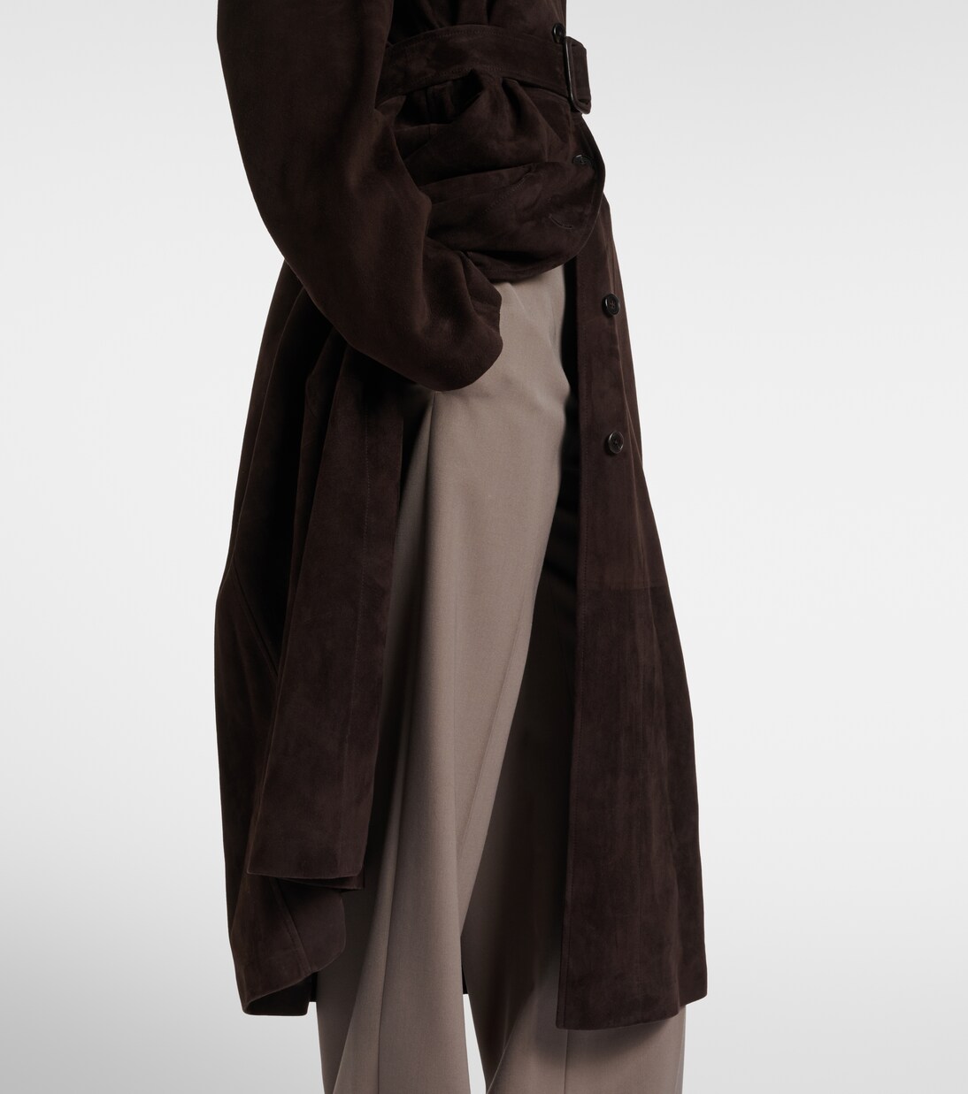 Mantel Kendra aus Veloursleder | The Row