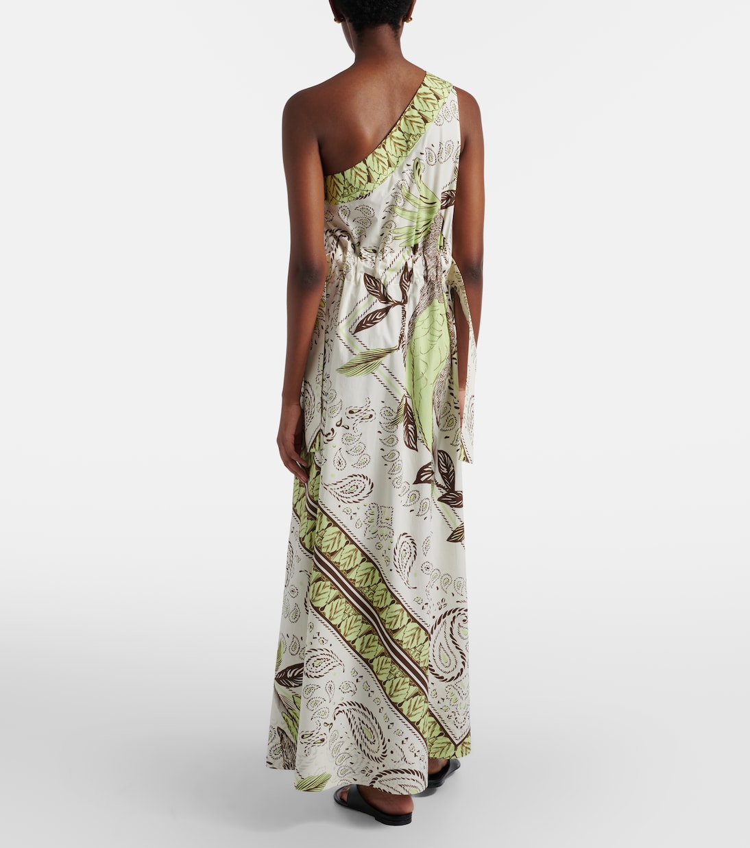 Vestido largo asimetrico en mezcla de algodón | Tory Burch