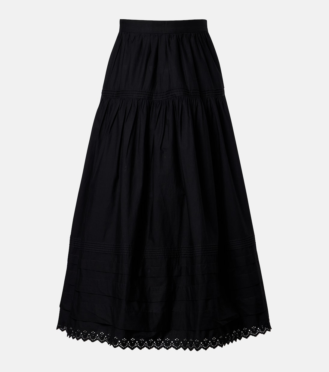 Sebastiane cotton poplin midi skirt | Dôen