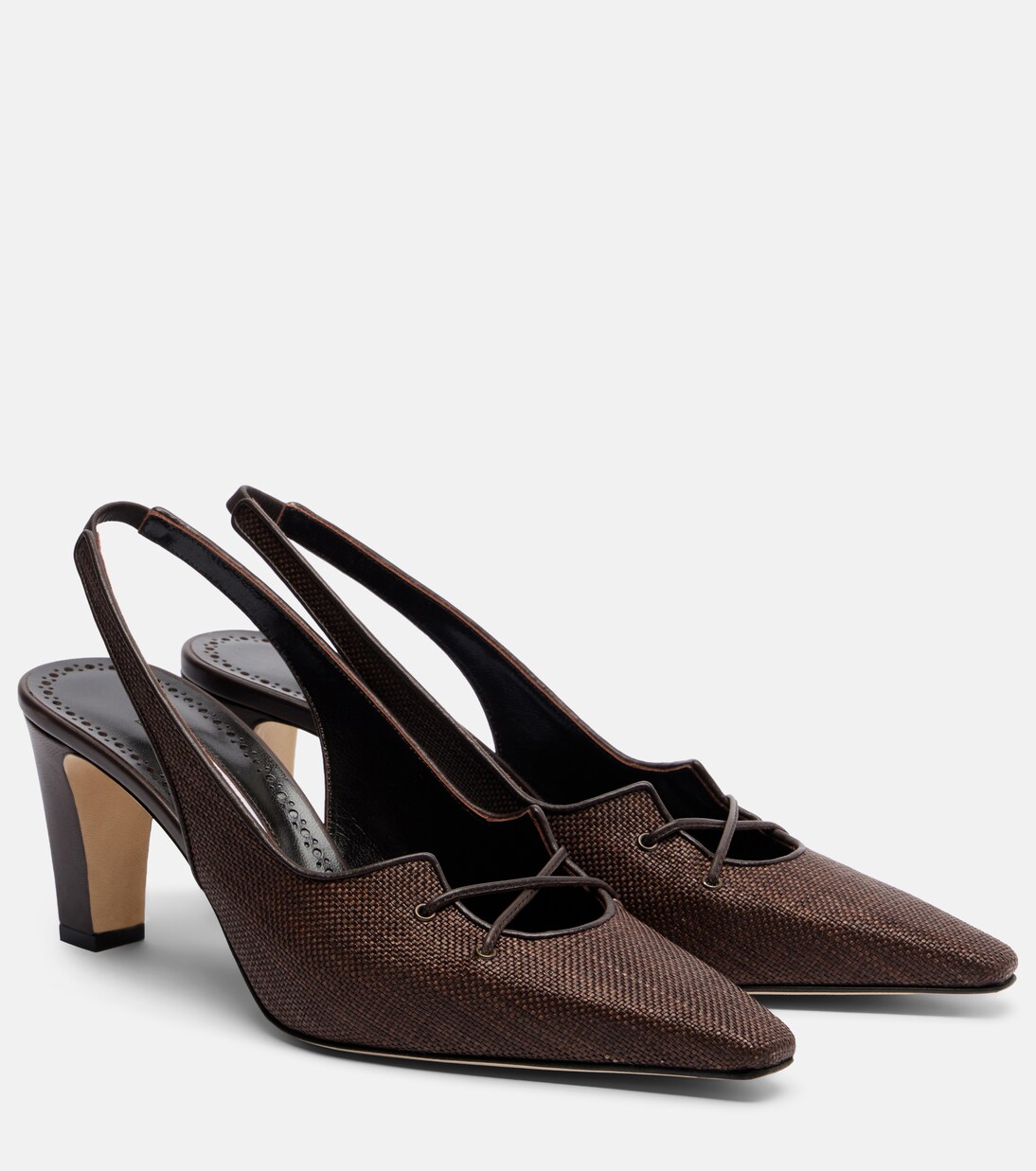 Montbalo raffia slingback pumps | Manolo Blahnik