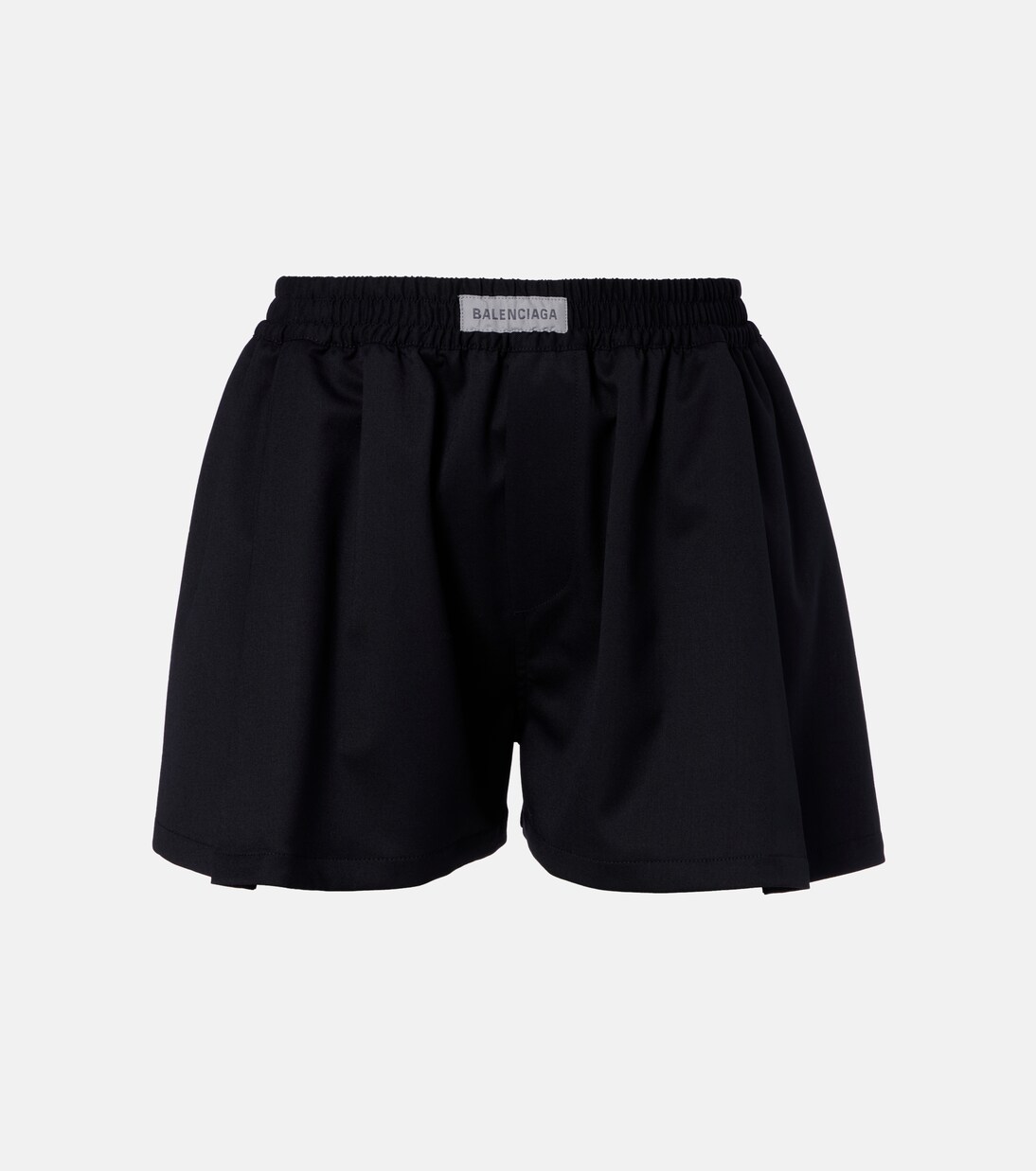 Logo wool-blend shorts | Balenciaga