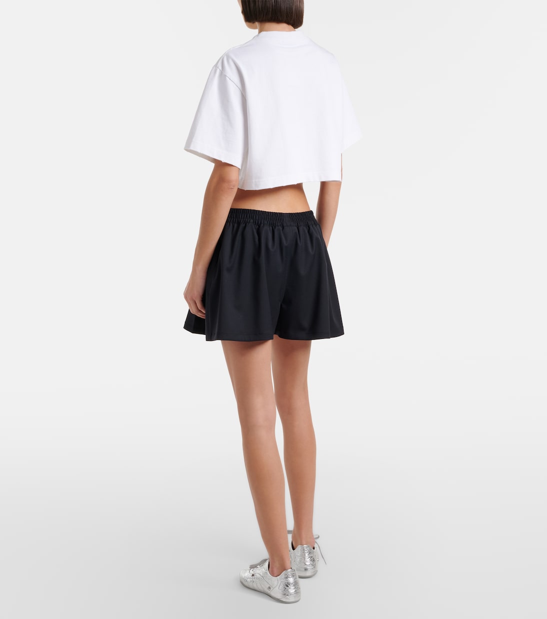 Logo wool-blend shorts | Balenciaga