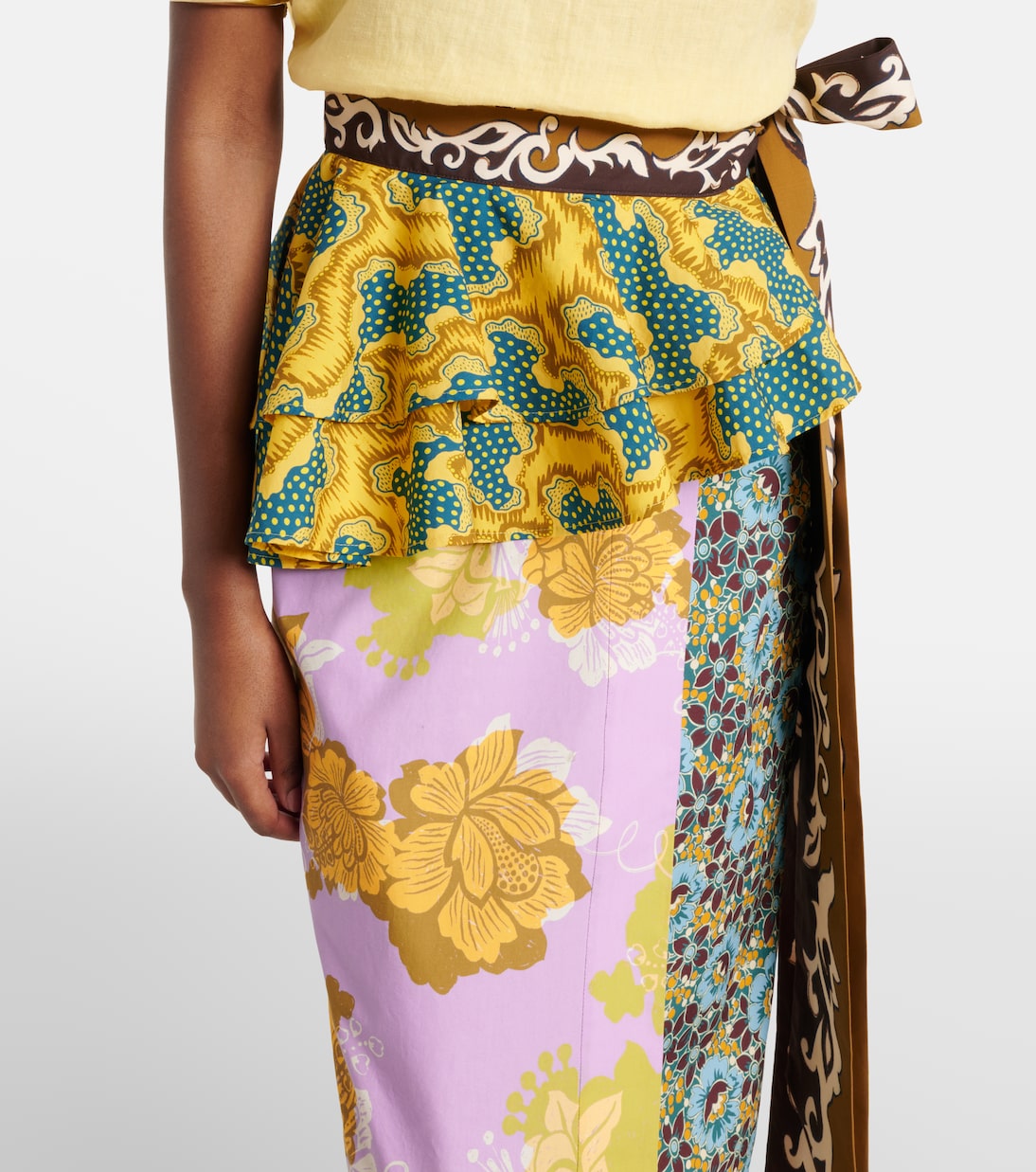 Arnie printed cotton wrap skirt | Alémais