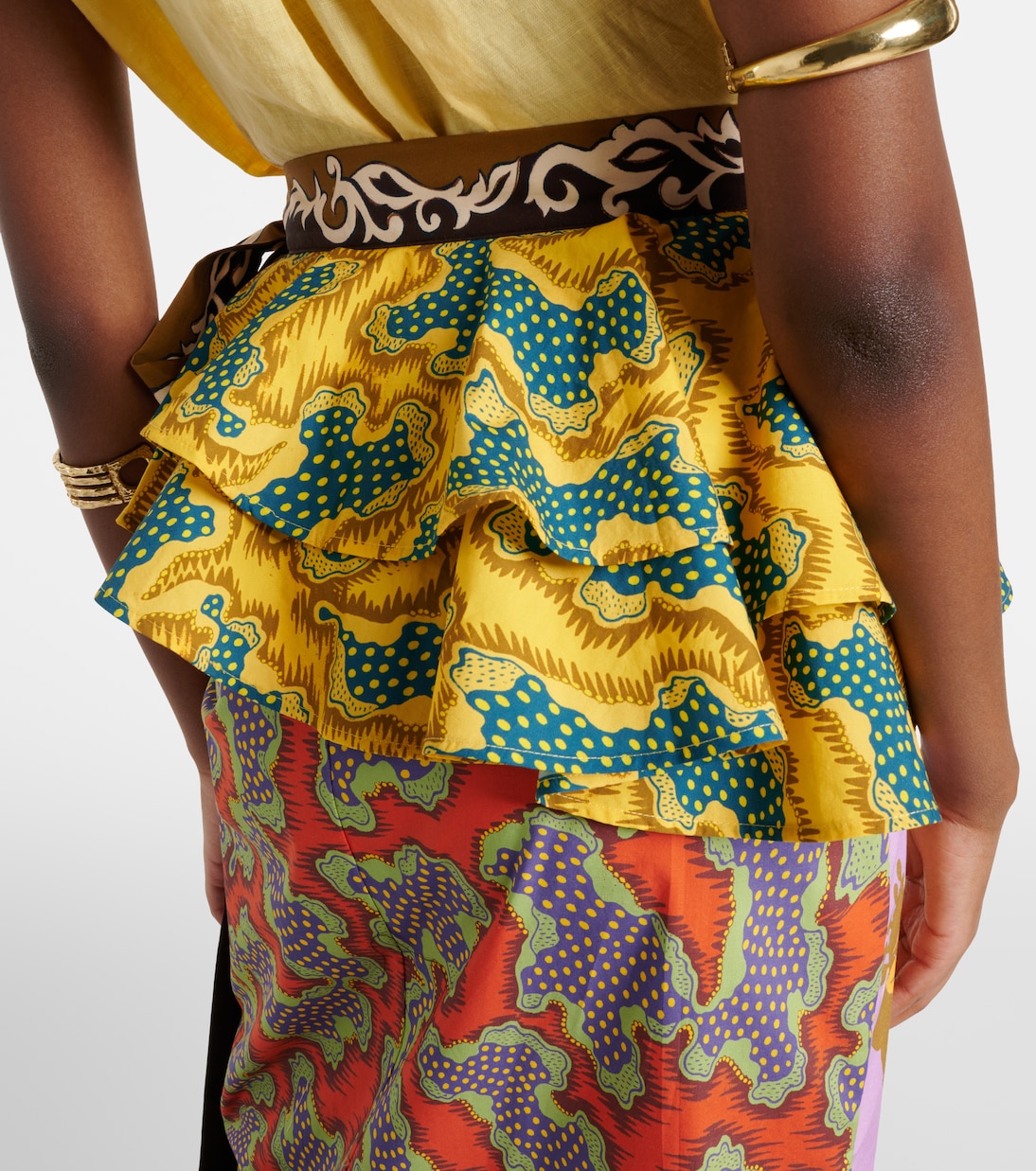 Arnie printed cotton wrap skirt | Alémais