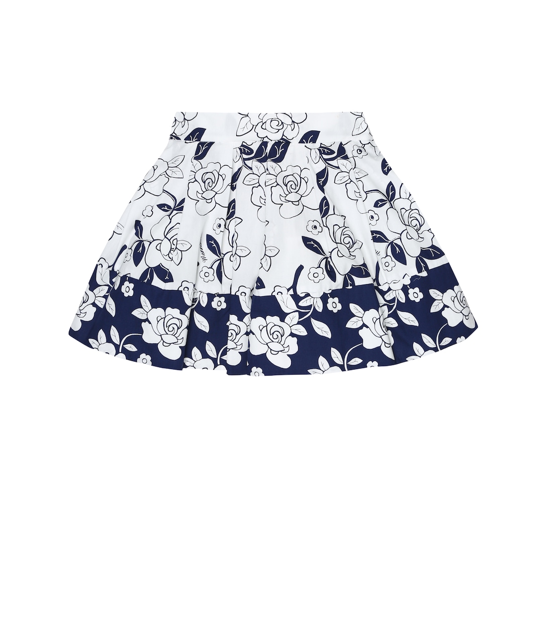 Falda evasé de algodón floral | Monnalisa