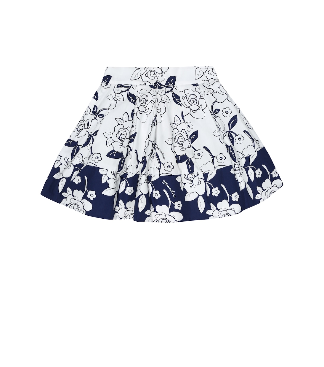 Falda evasé de algodón floral | Monnalisa