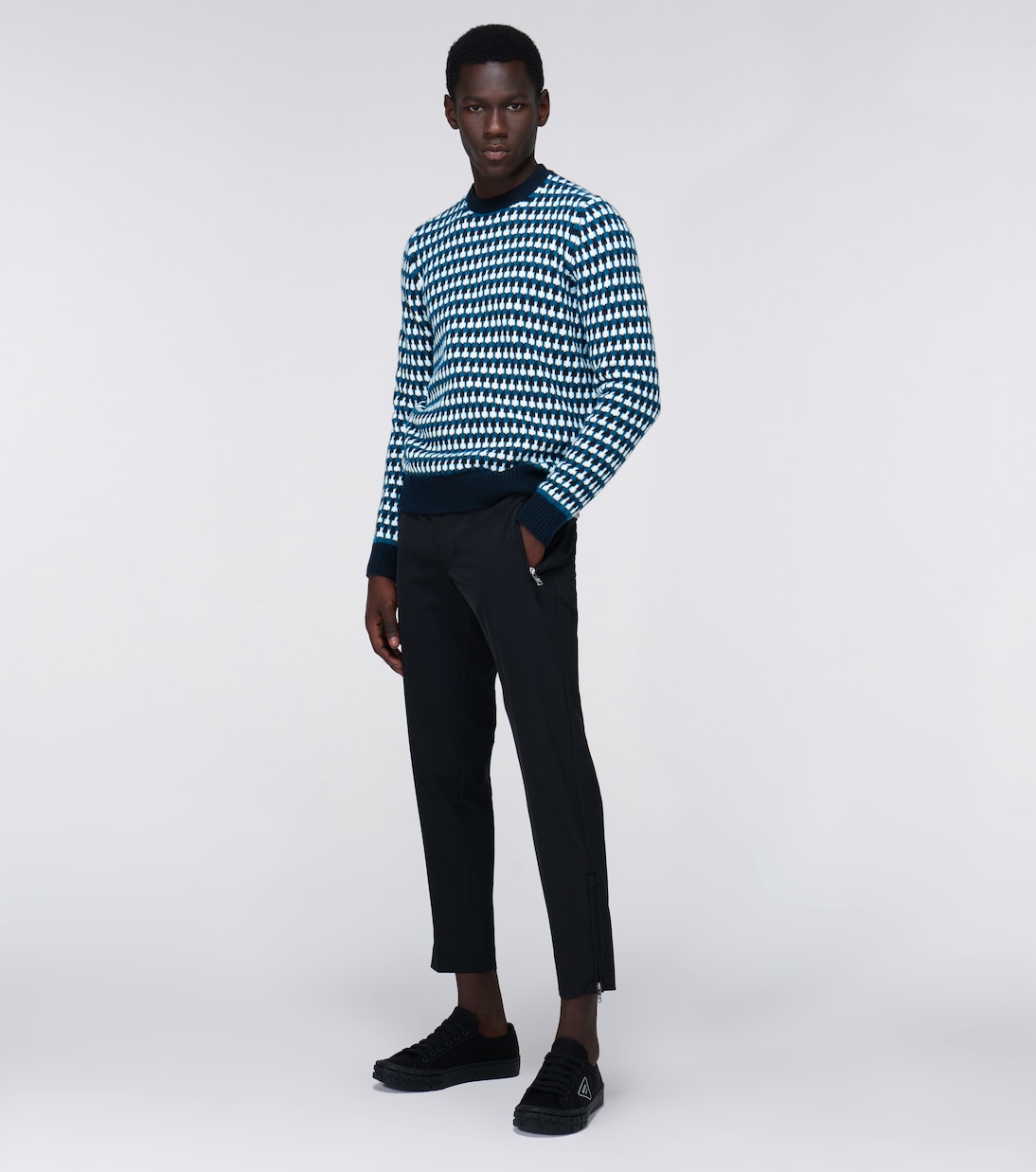 Wool and cashmere jacquard sweater | Prada