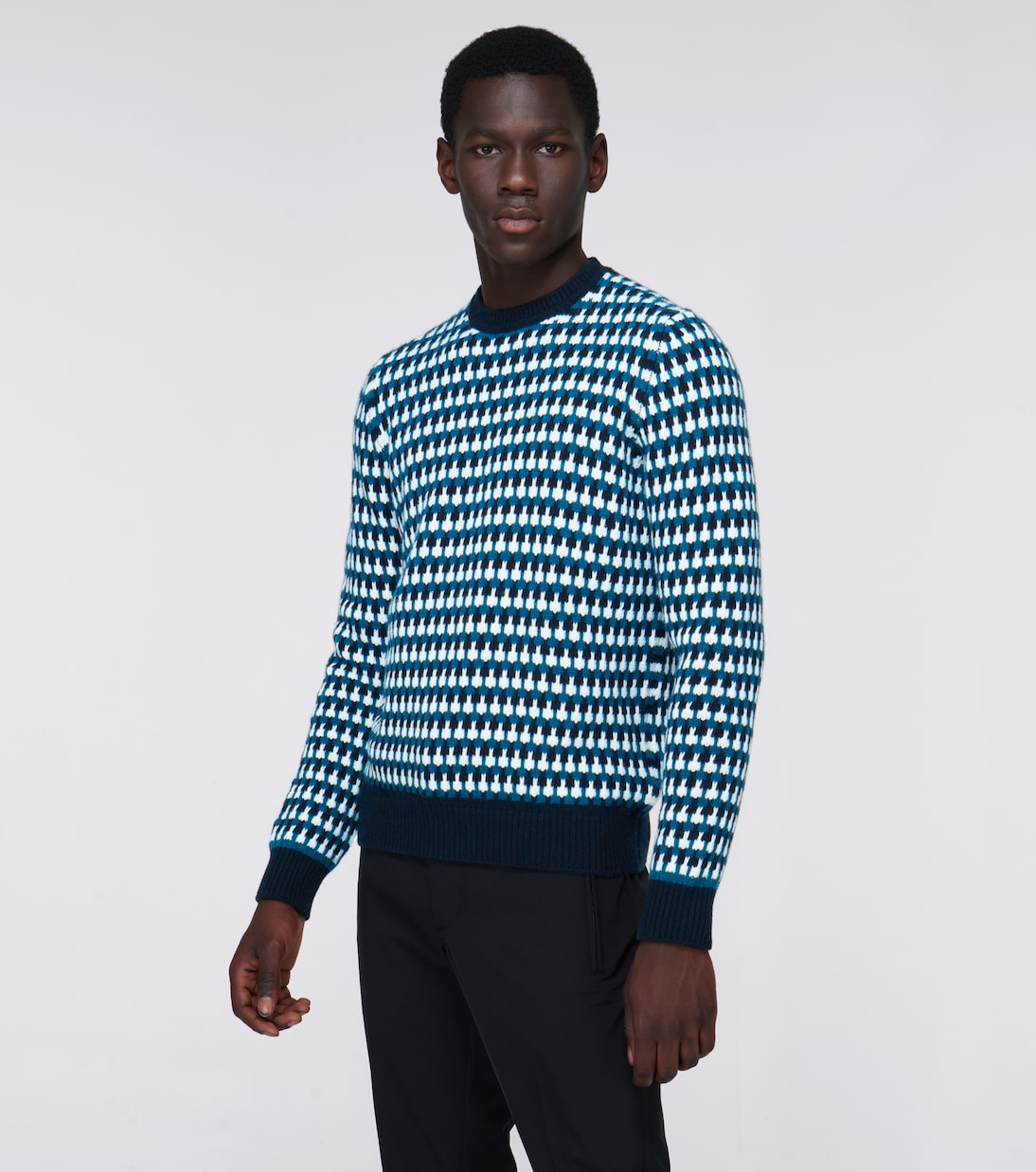 Wool and cashmere jacquard sweater | Prada