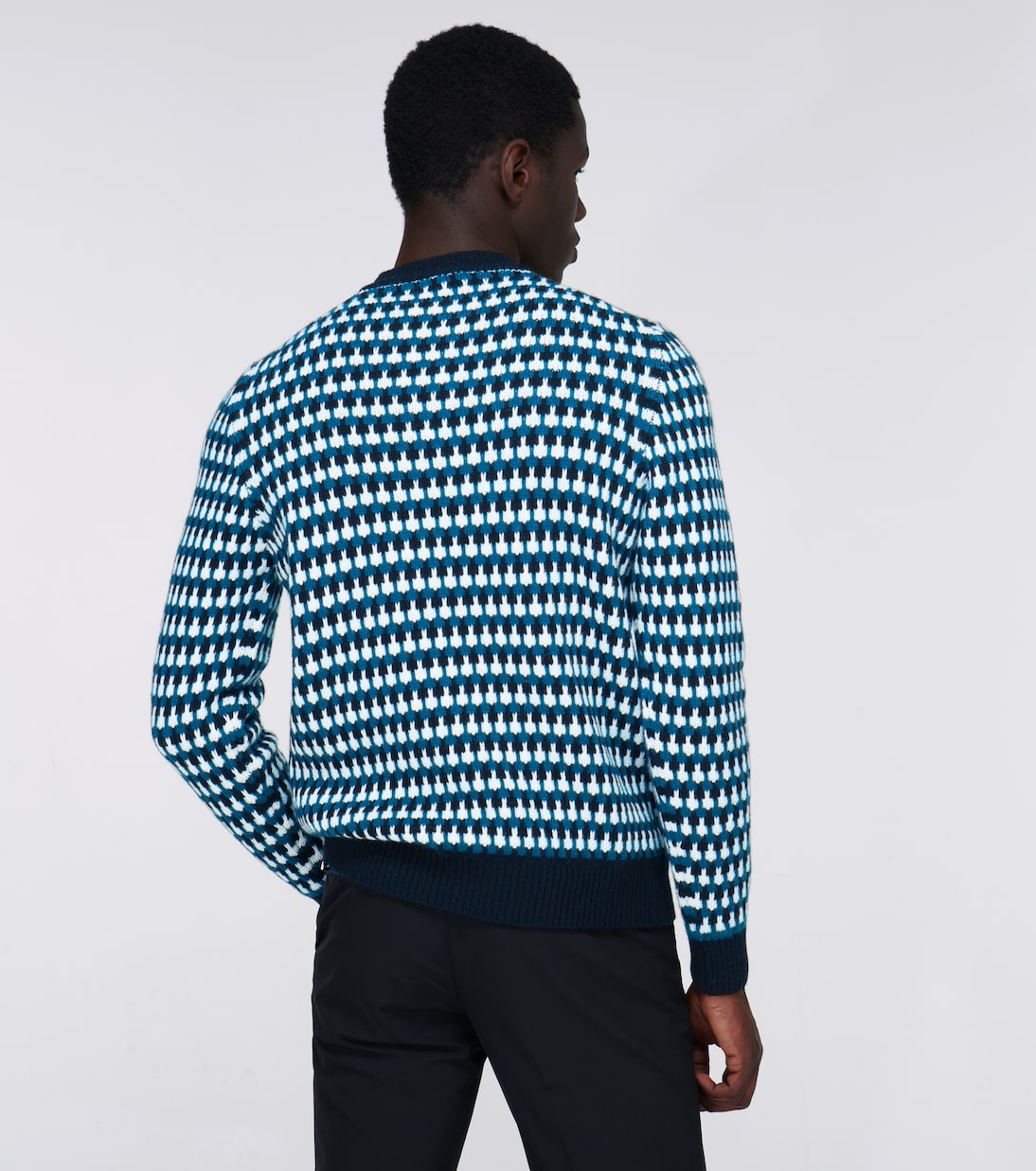 Wool and cashmere jacquard sweater | Prada