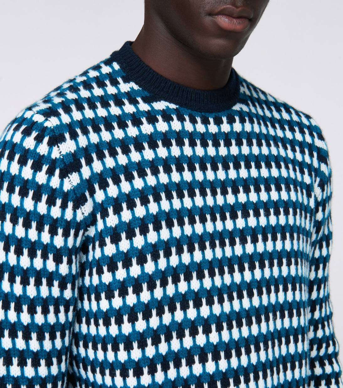 Wool and cashmere jacquard sweater | Prada