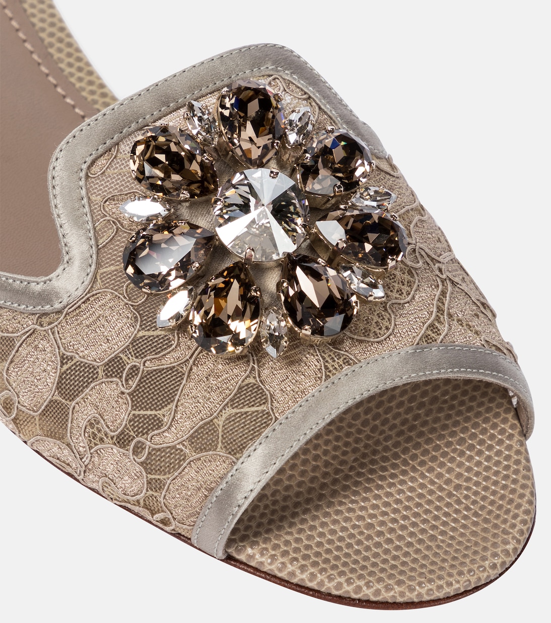Bianca embellished lace slides | Dolce&Gabbana