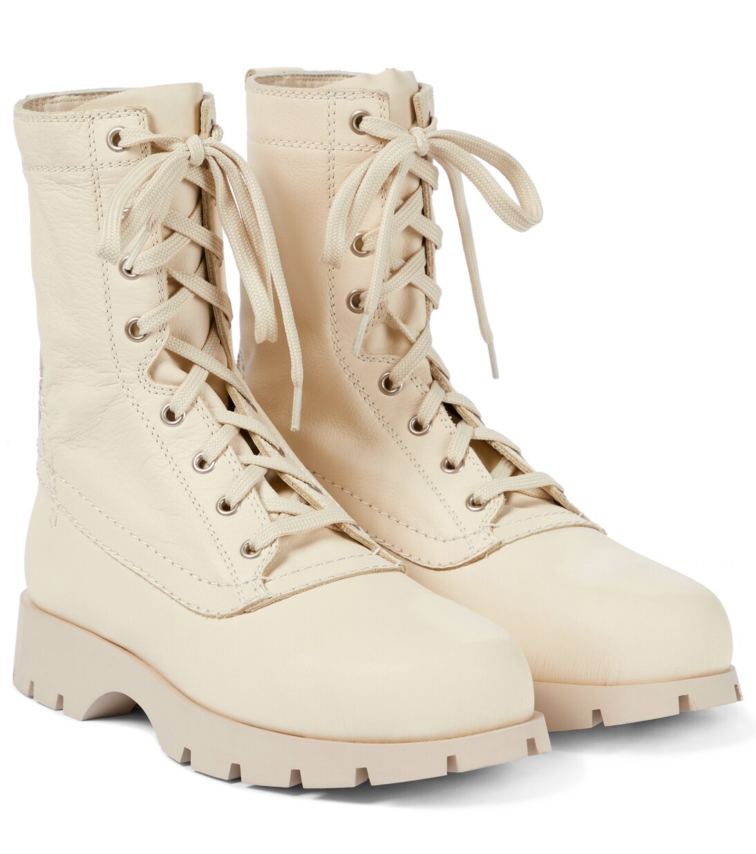 Lace-up leather ankle boots | Jil Sander