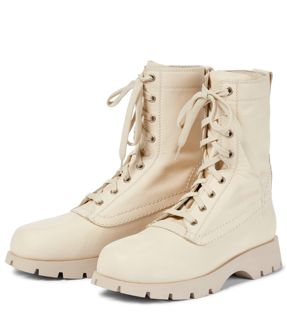 Lace-up leather ankle boots | Jil Sander