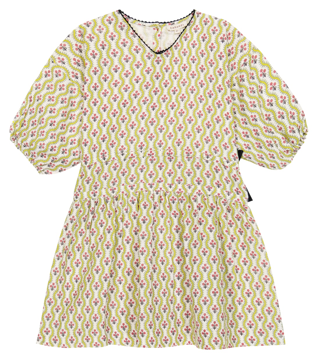 Agathis printed linen-blend dress | Caramel