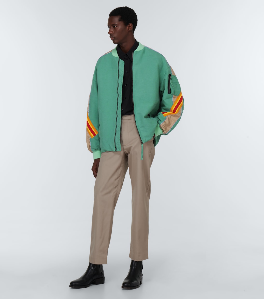 Colorblocked bomber jacket | Incotex x Facetasm