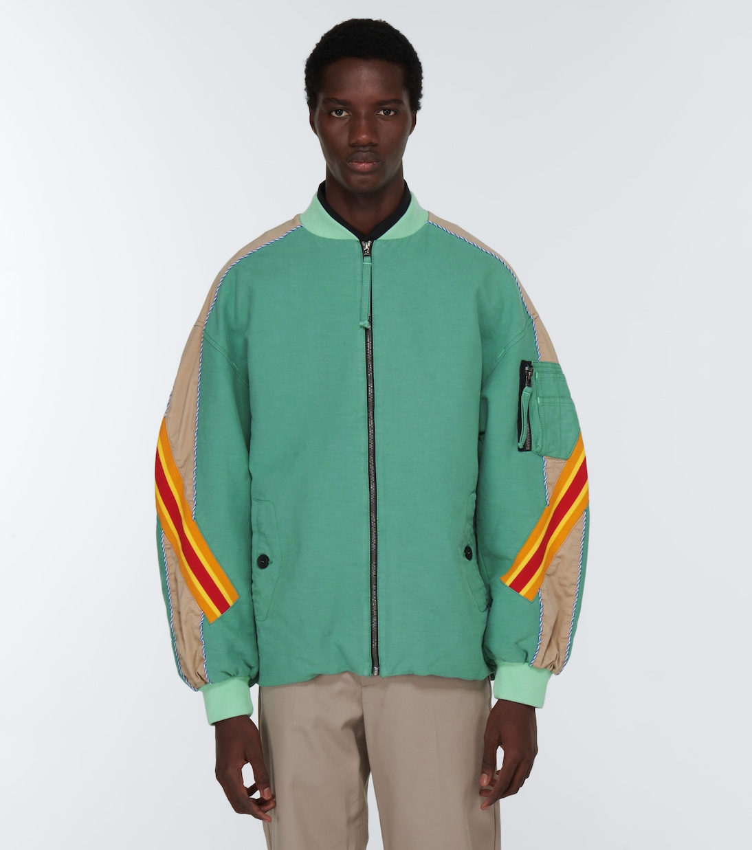 Colorblocked bomber jacket | Incotex x Facetasm