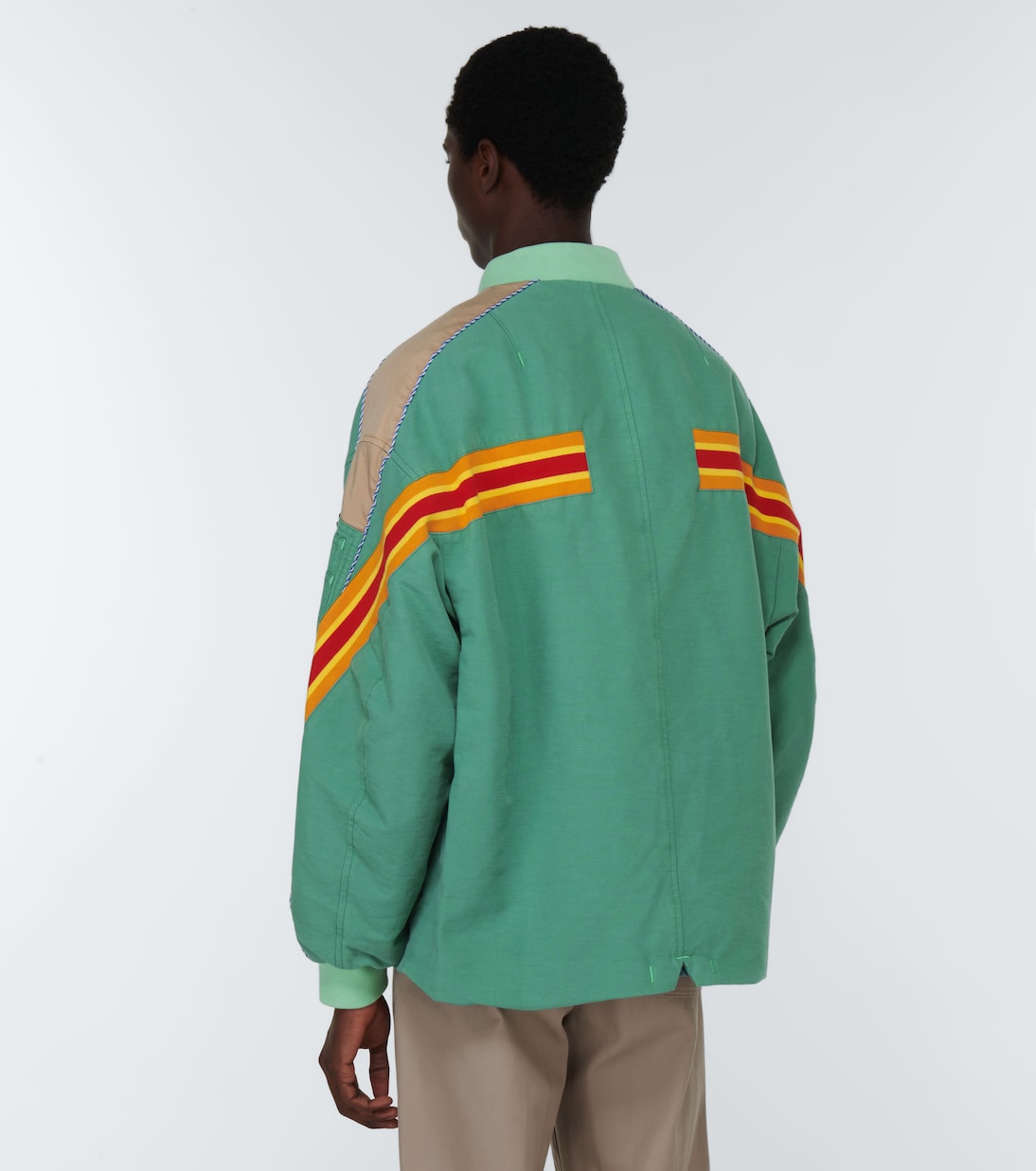 Colorblocked bomber jacket | Incotex x Facetasm