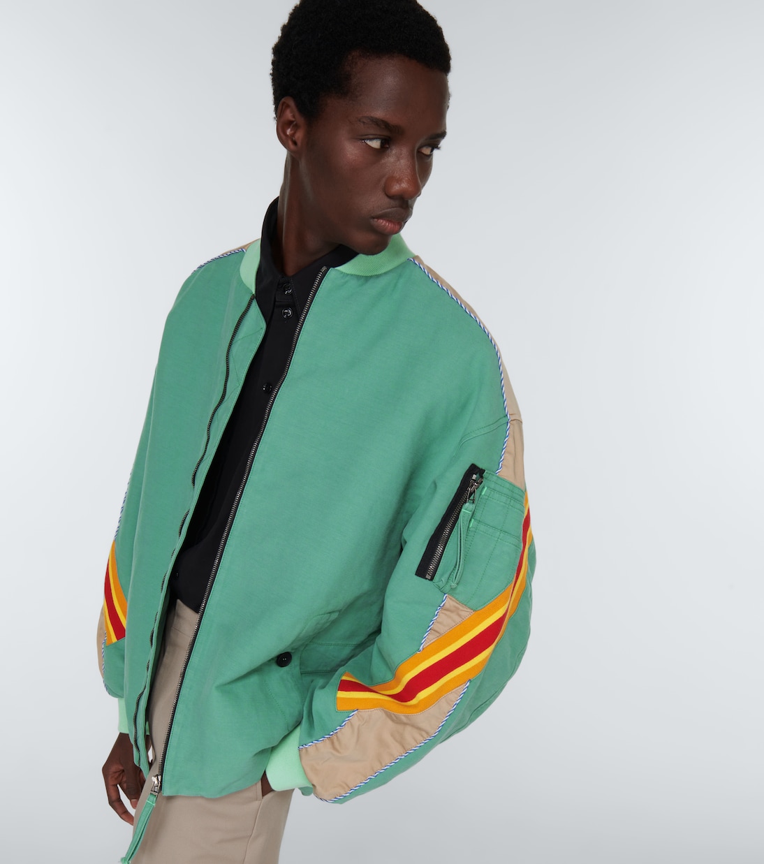 Colorblocked bomber jacket | Incotex x Facetasm