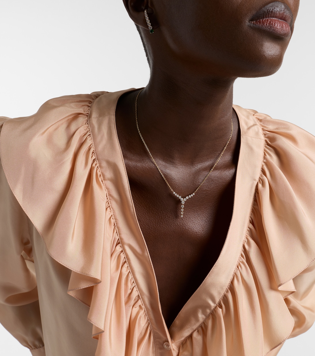 Halskette Aria Cascade Mini aus 18kt Gelbgold mit Diamanten | Melissa Kaye