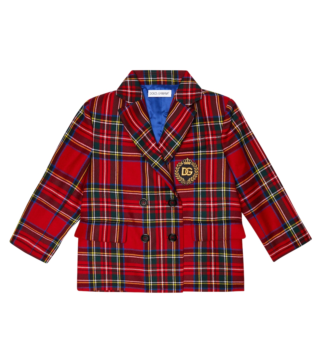 Checked tartan wool blazer | Dolce&Gabbana Kids