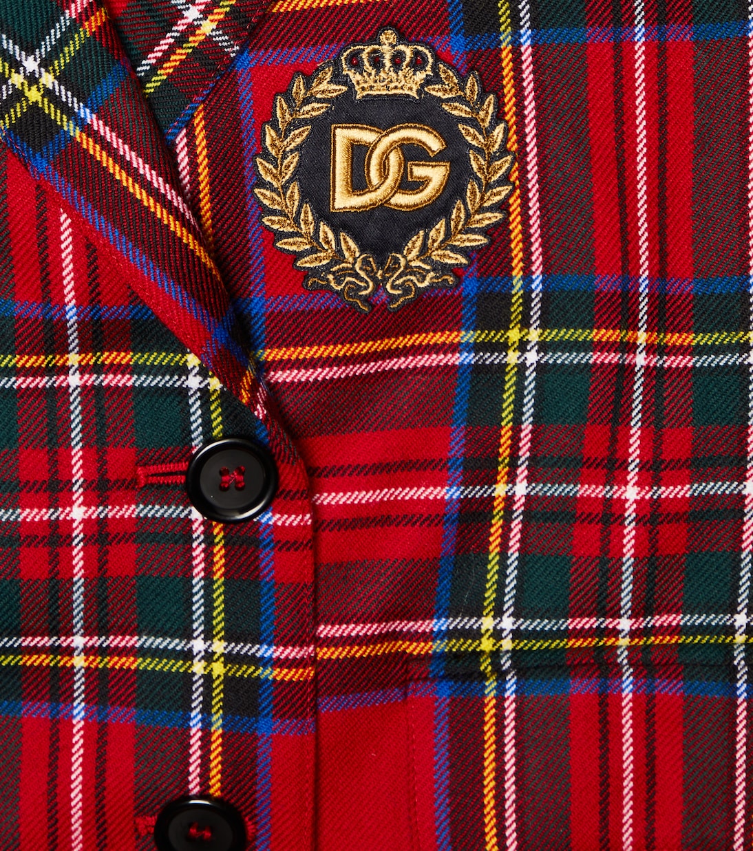 Checked tartan wool blazer | Dolce&Gabbana Kids