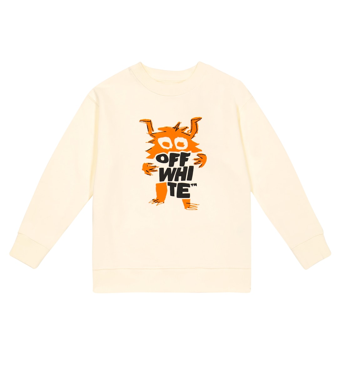 Logo cotton jersey sweatshirt | Off-White Kids