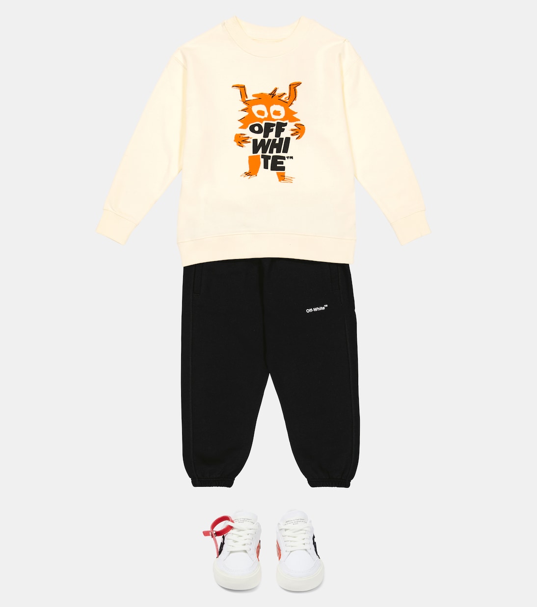 Logo cotton jersey sweatshirt | Off-White Kids