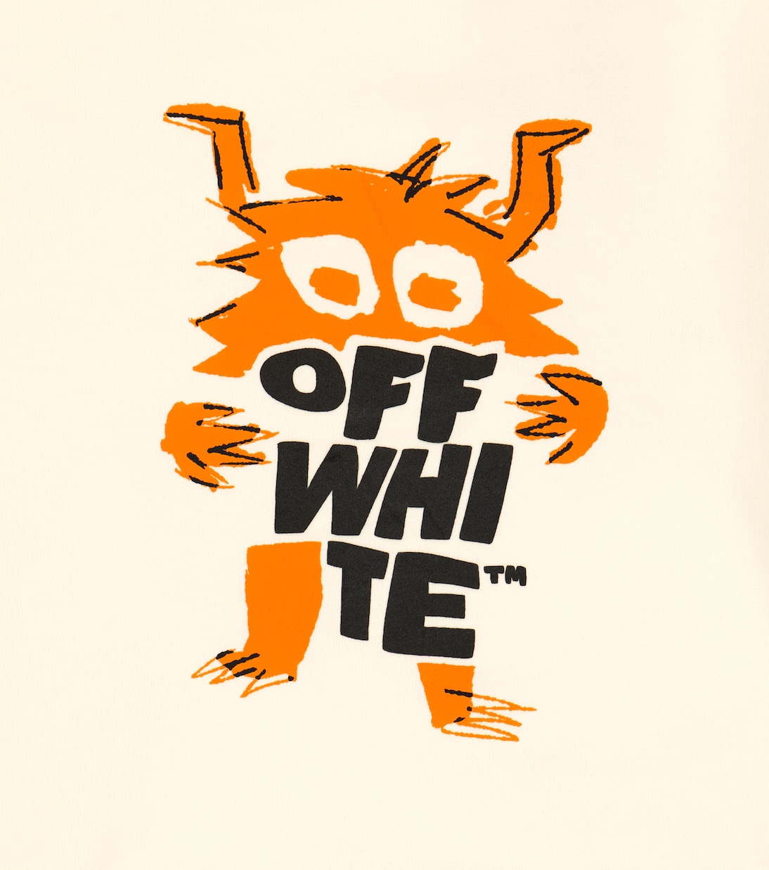 Logo cotton jersey sweatshirt | Off-White Kids