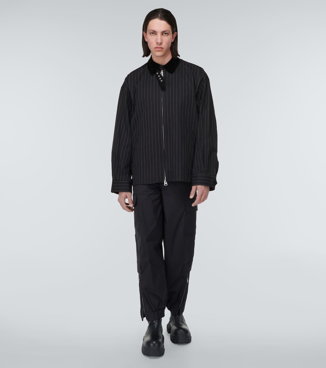 Chaqueta de algodón a rayas | Sacai