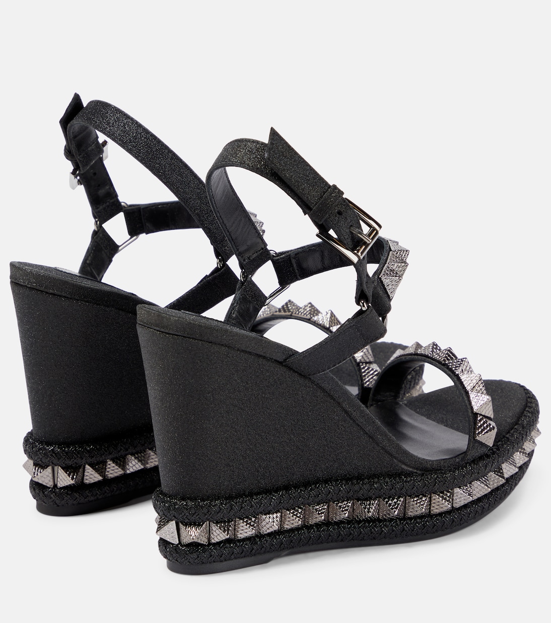 Espadrilles Pyraclou en cuir à ornements | Christian Louboutin
