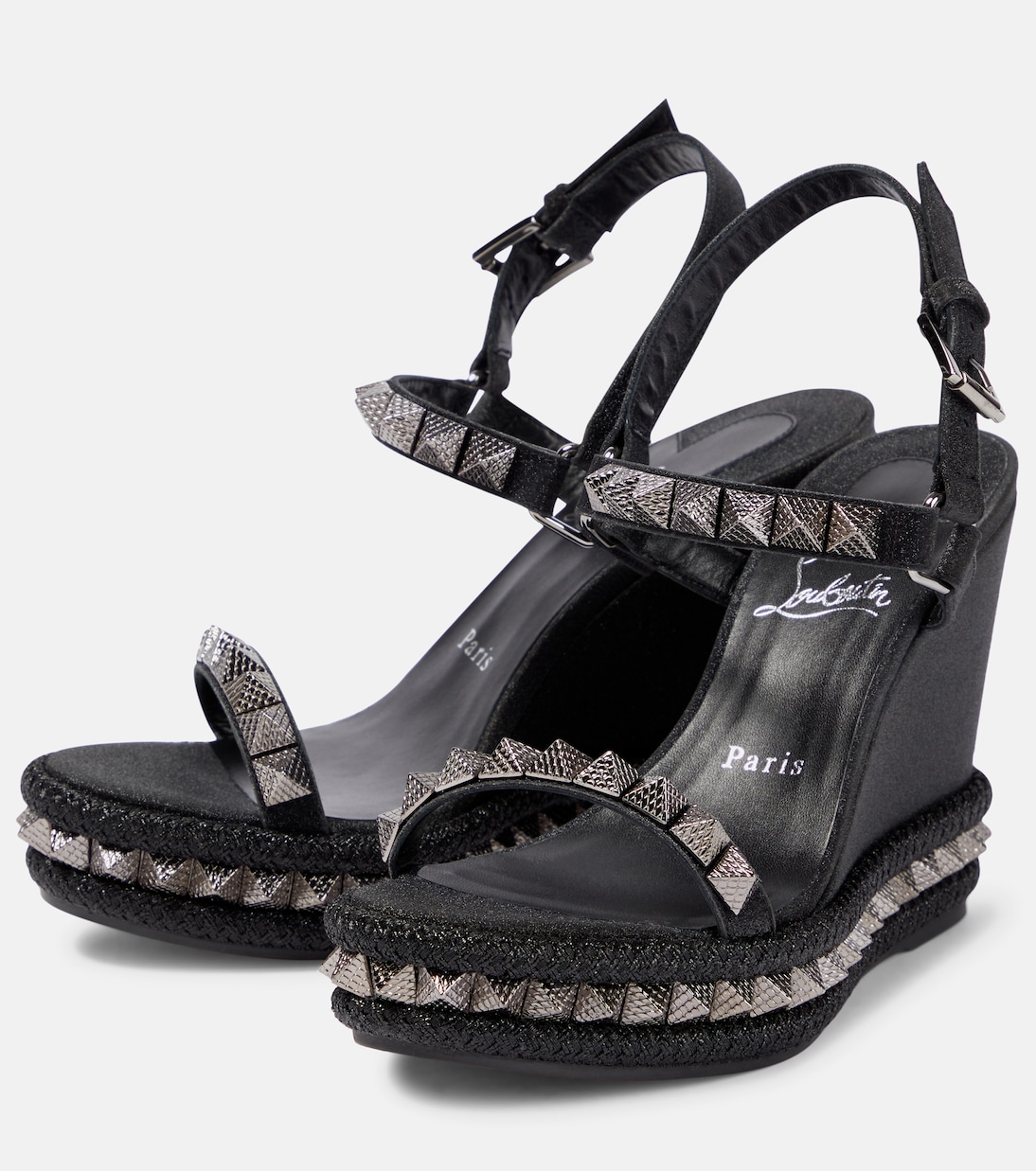 Espadrilles Pyraclou en cuir à ornements | Christian Louboutin