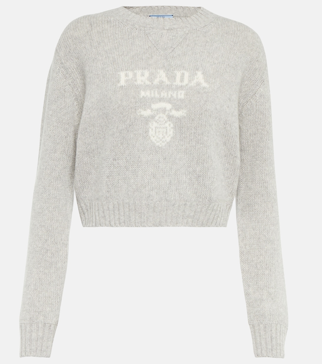 Virgin wool and cashmere cropped sweater | Prada