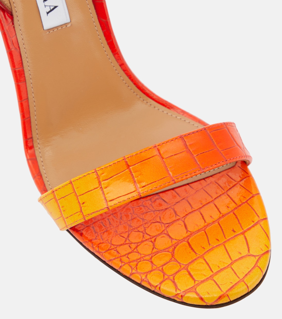 So Nude 105 croc-effect leather sandals | Aquazzura
