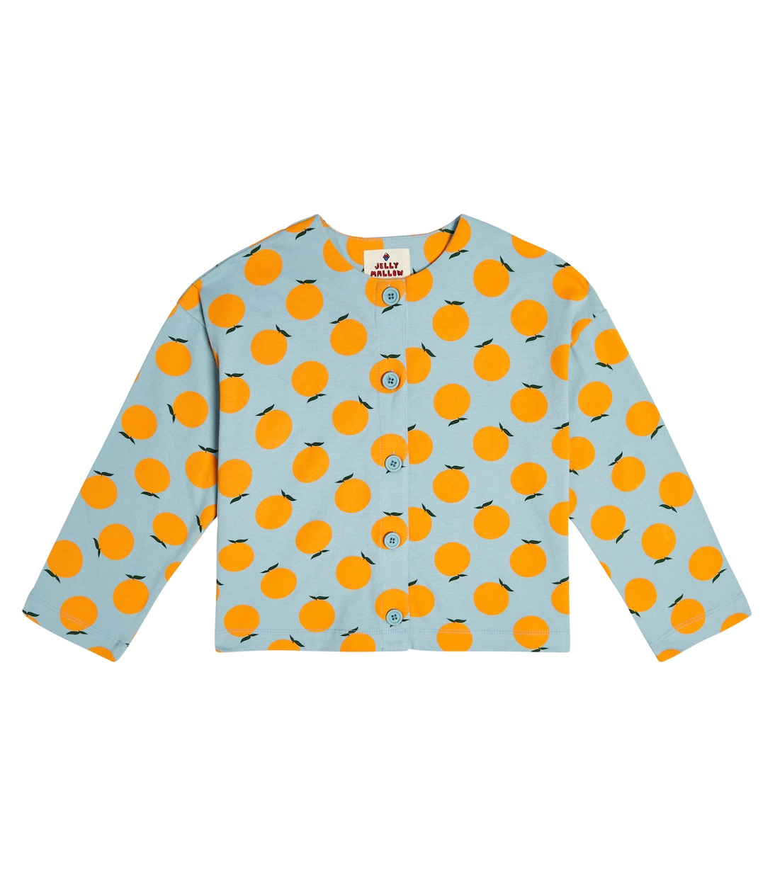 Cardigan Orange in jacquard di cotone | Jellymallow