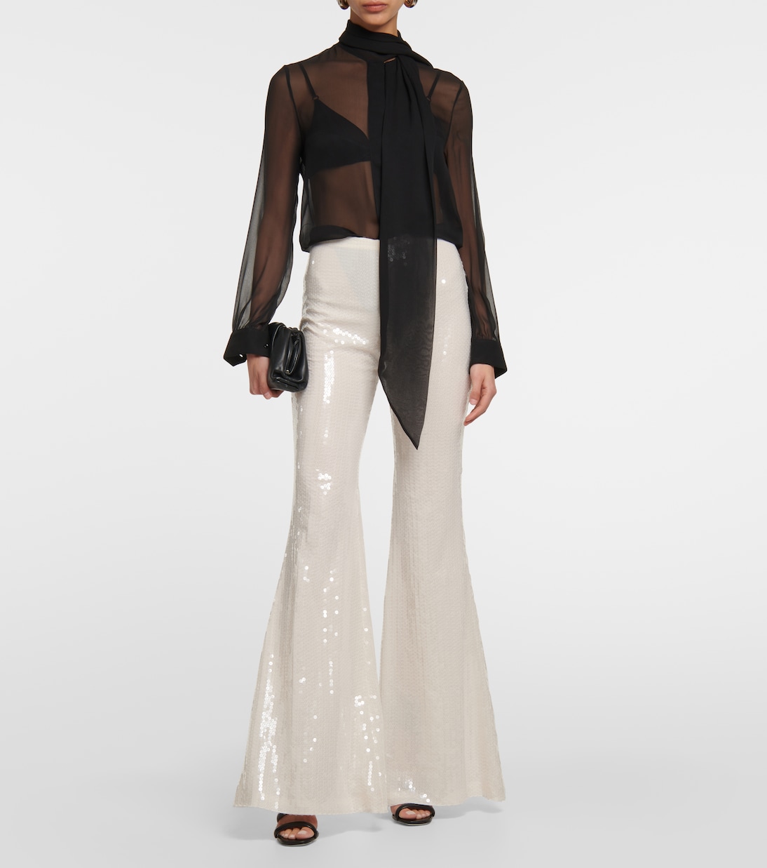 Pantalon flare à sequins | Taller Marmo