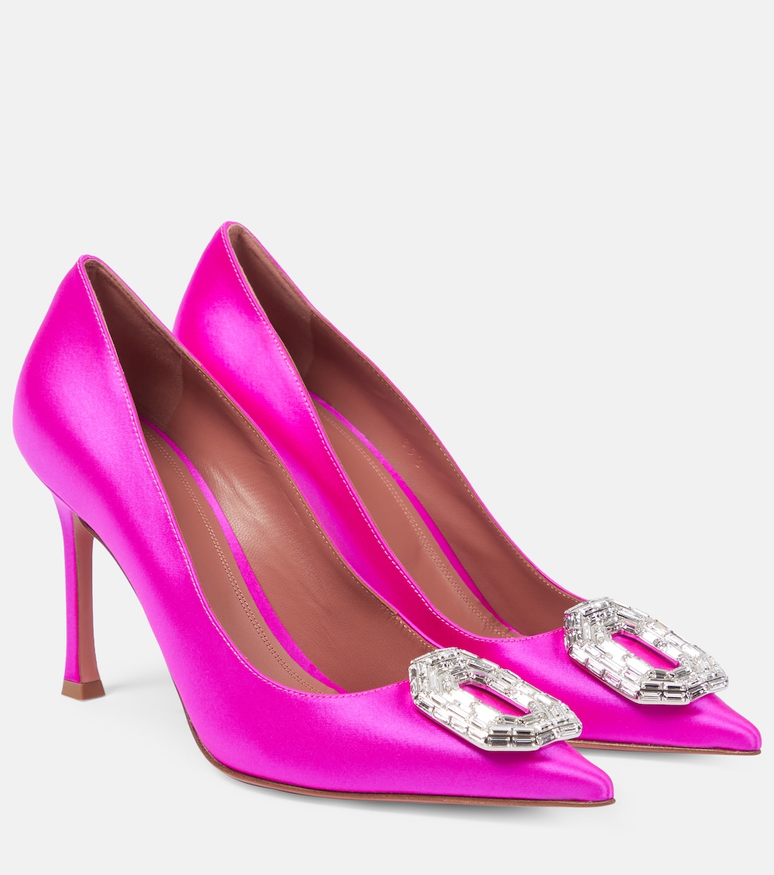 Escarpins Camelia en satin | Amina Muaddi