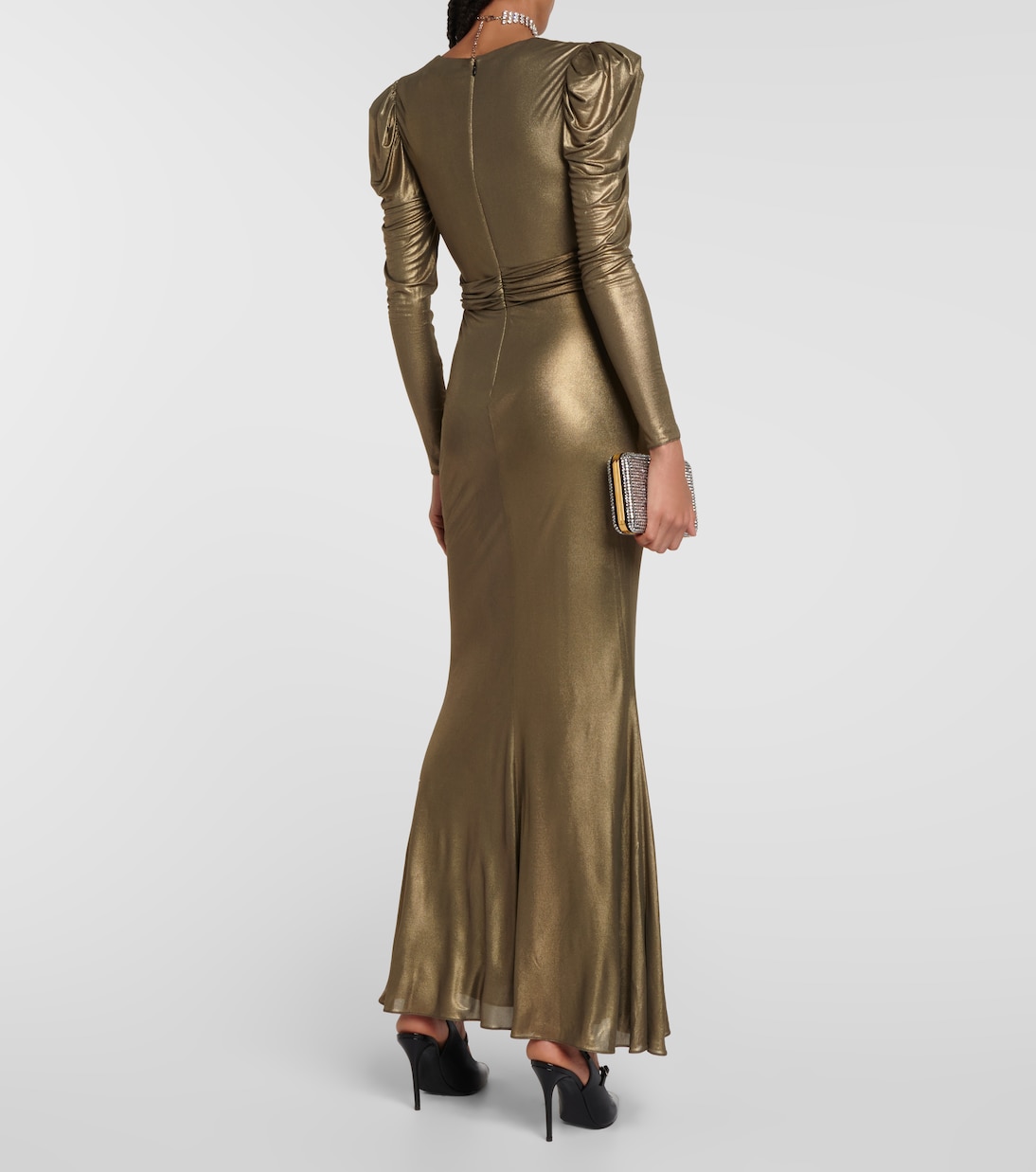 Embellished metallic gown | Alessandra Rich