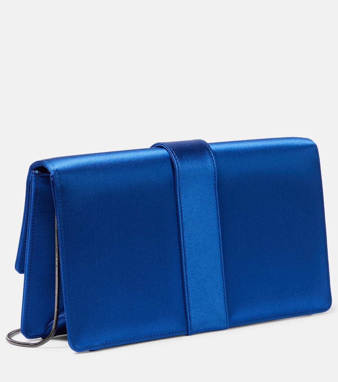Clutch Capri in raso con cristalli | Manolo Blahnik