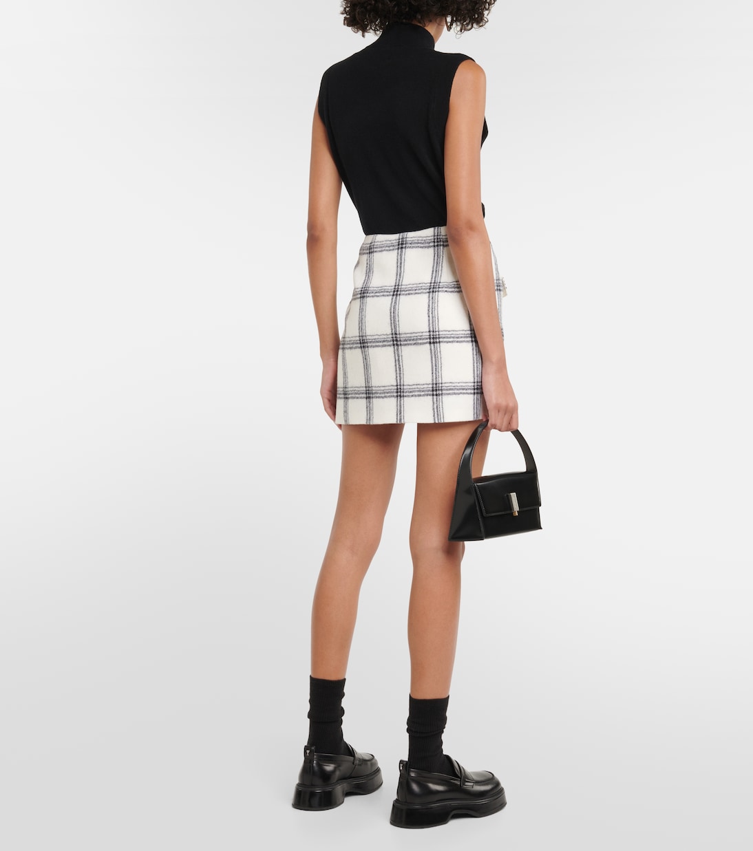 Mini-jupe Ocroma en laine à carreaux | Sportmax
