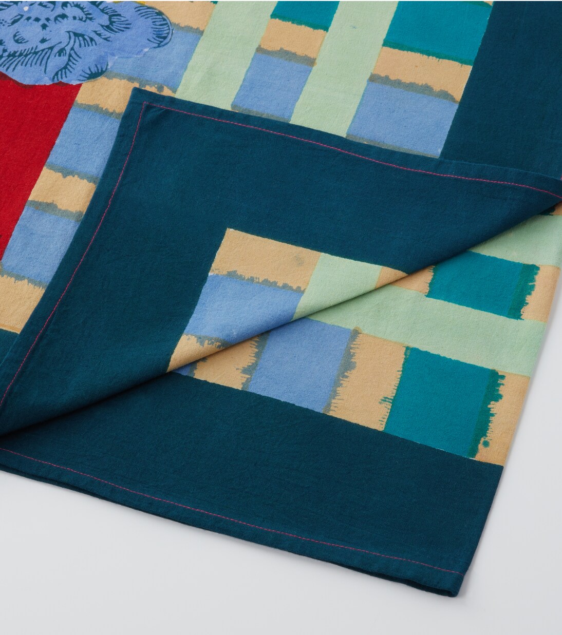 Nappe Ankara Aqua Large en coton | Lisa Corti