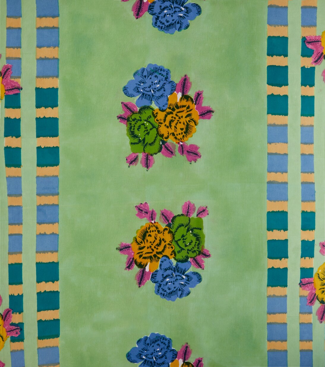 Nappe Ankara Aqua Large en coton | Lisa Corti
