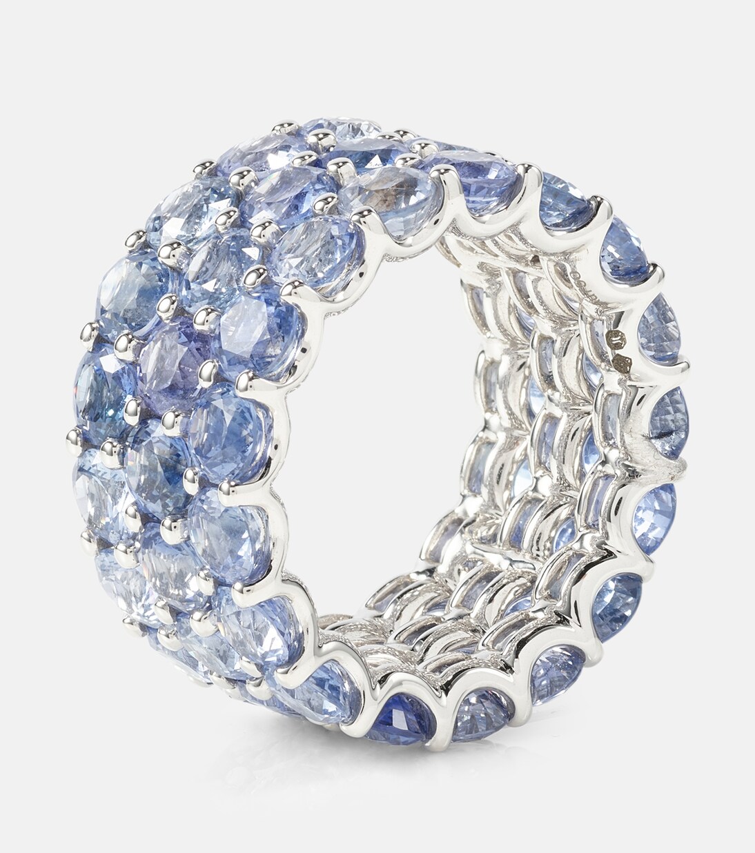 Anello Ocean Breeze in oro bianco 18kt con zaffiri, gioiello esclusivo per giovani trendsetter