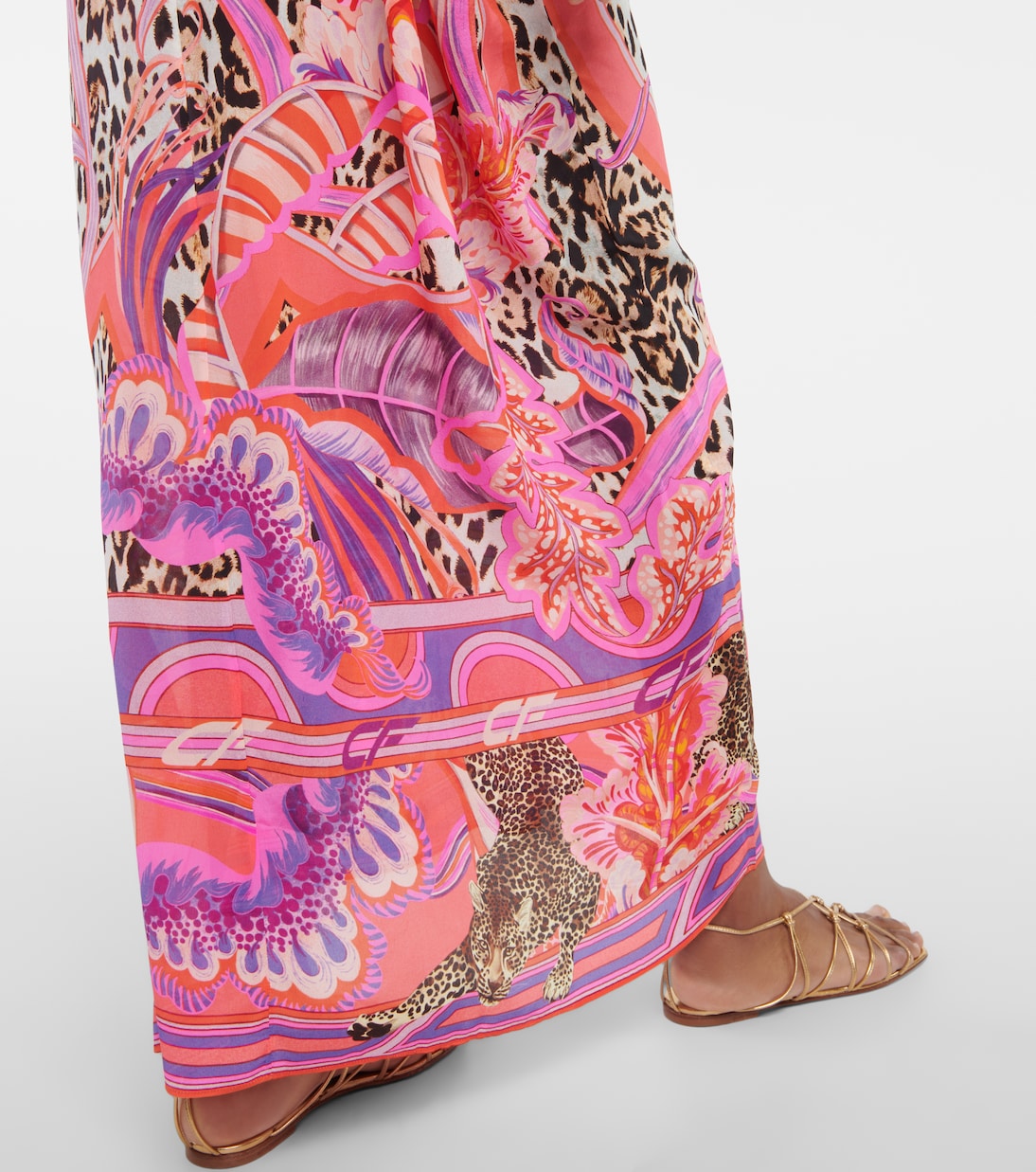 Bedruckter Kaftan aus Seiden-Crêpe | Camilla