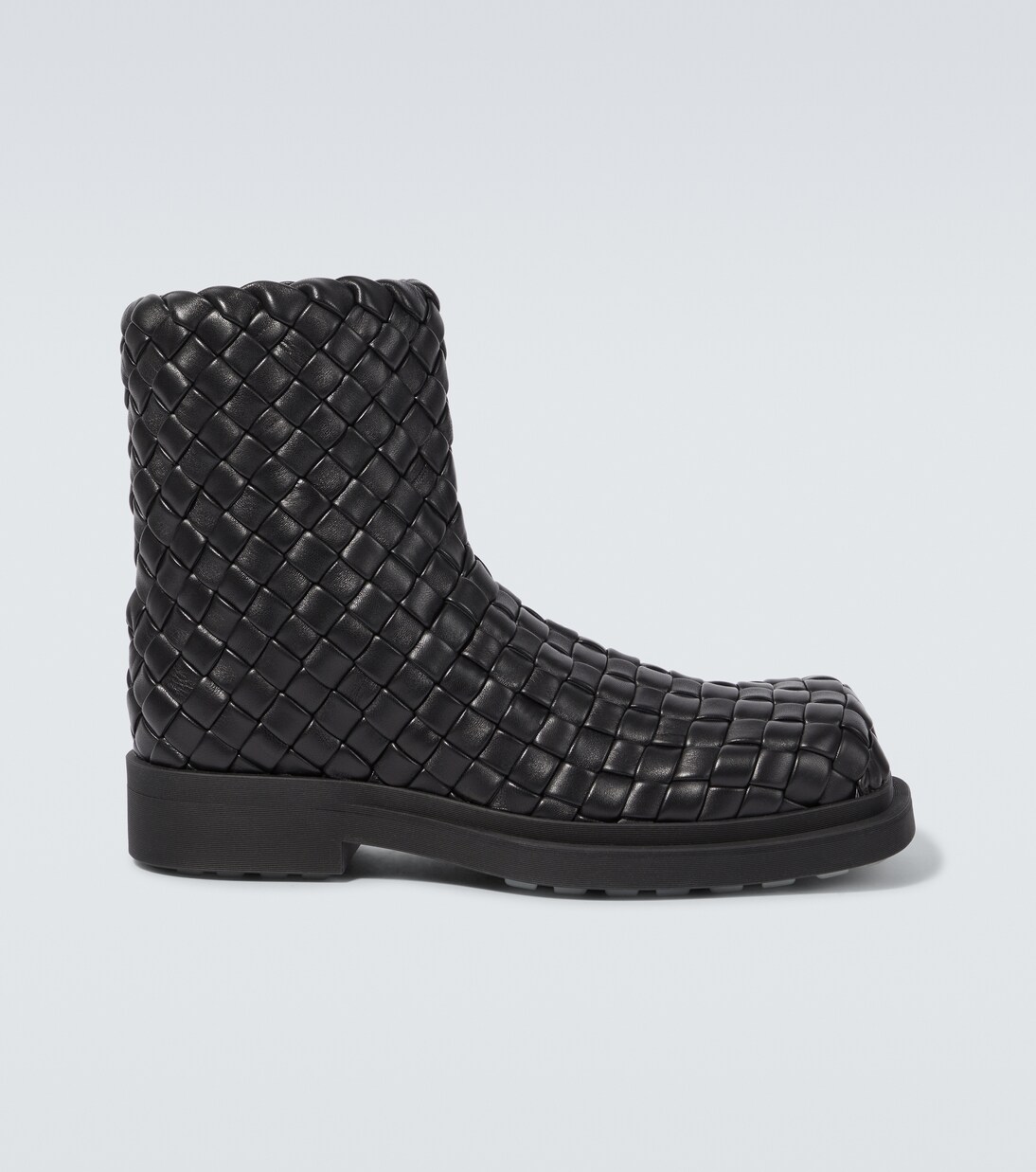 Ankle Boots Ben aus Leder in Schwarz Bottega Veneta Mytheresa