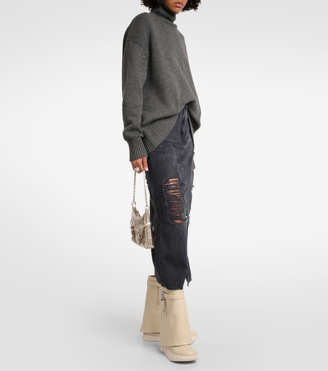 Bottines Shark Lock Biker en cuir | Givenchy