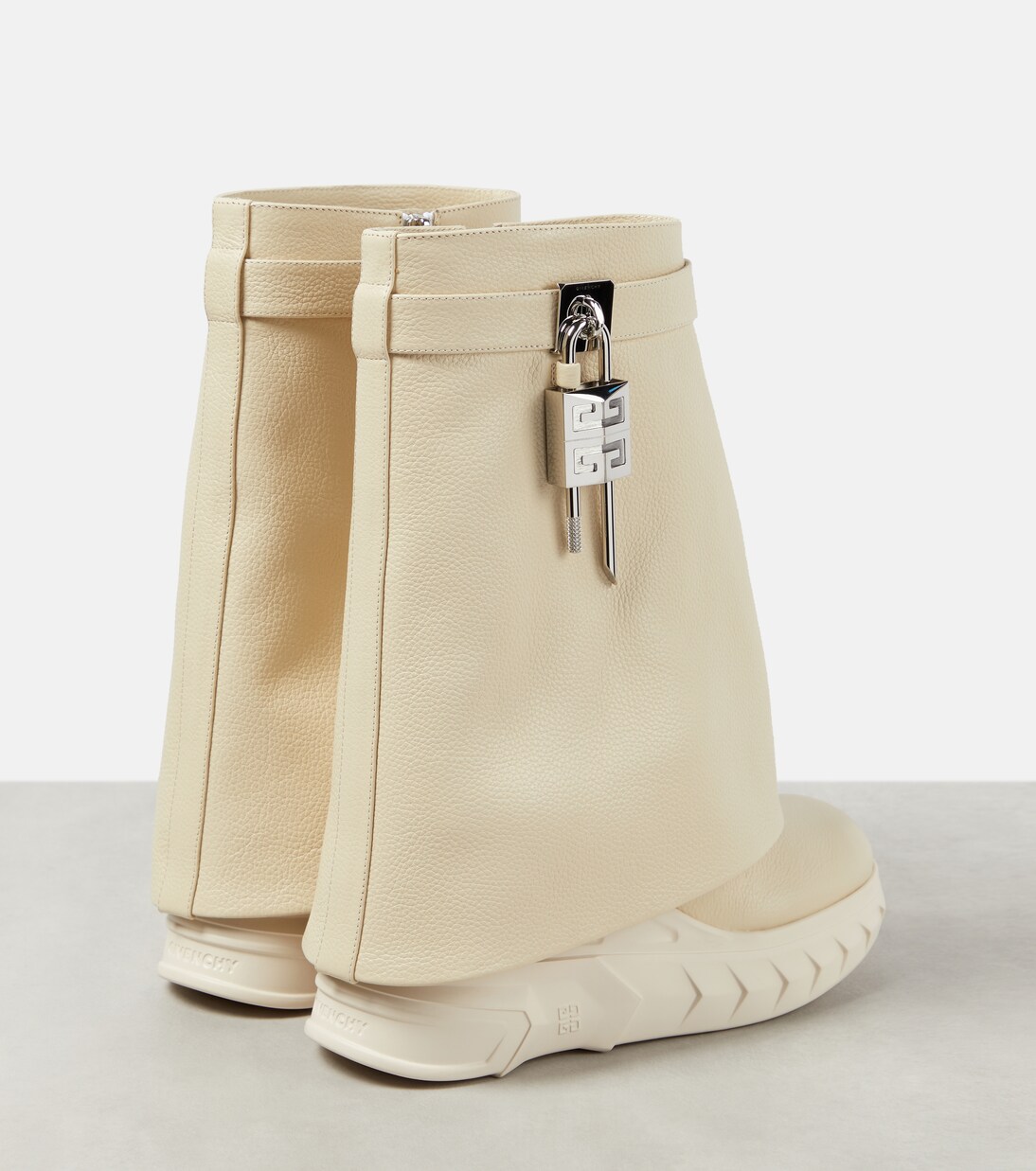 Bottines Shark Lock Biker en cuir | Givenchy