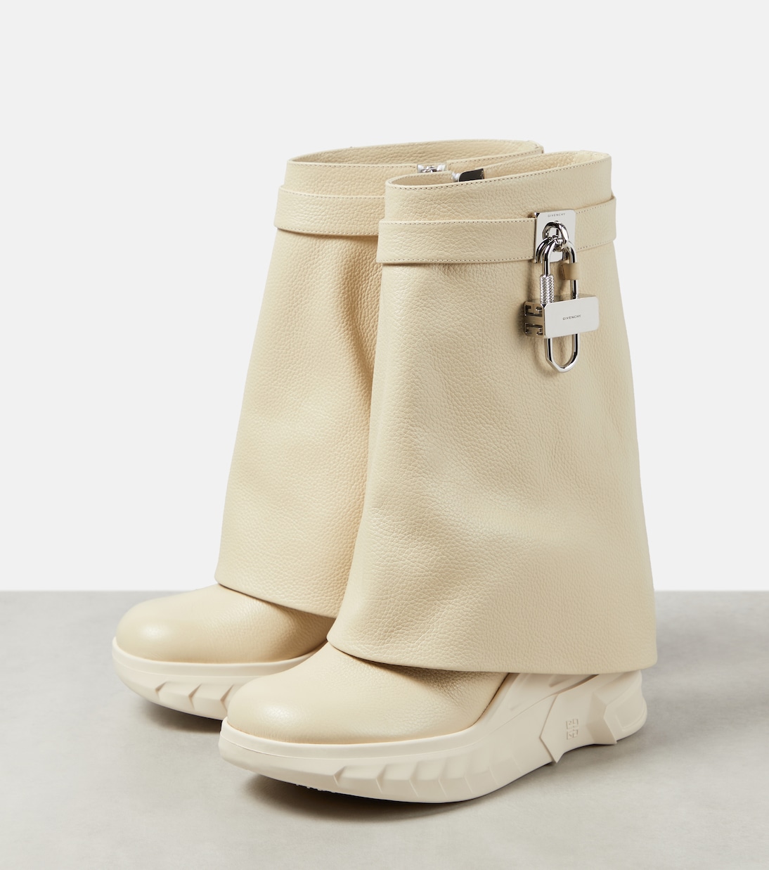 Bottines Shark Lock Biker en cuir | Givenchy