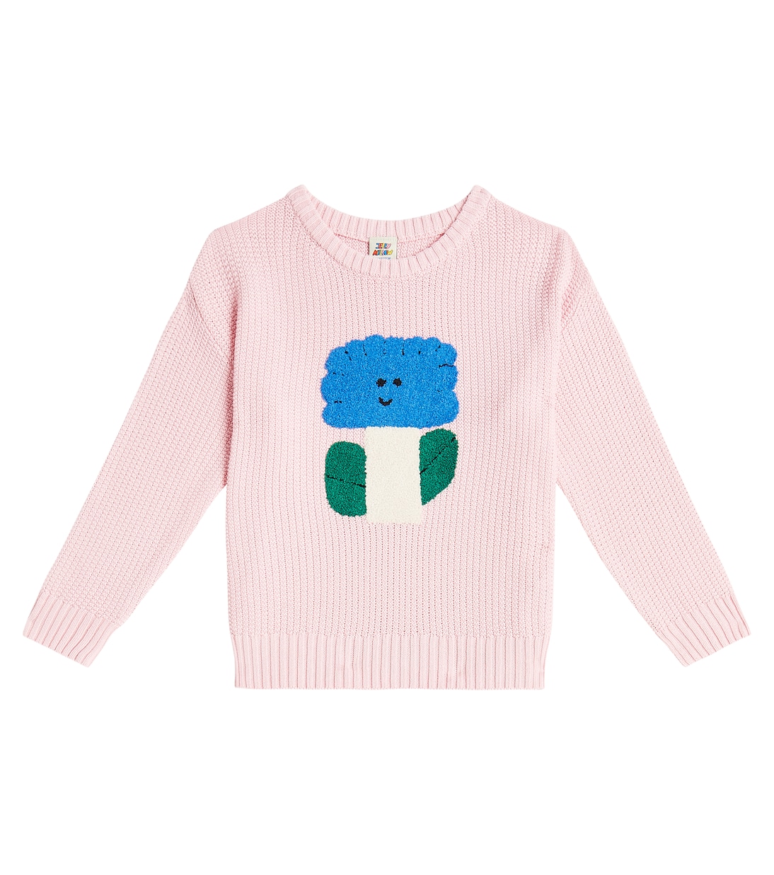 Pullover Big Flower in cotone con intarsio | Jellymallow